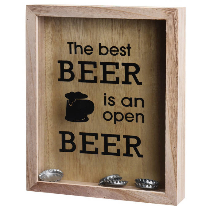 Home Styling Collection Dekorační zásobník na zátky od piva, 20 x 25,5 cm, hnědá