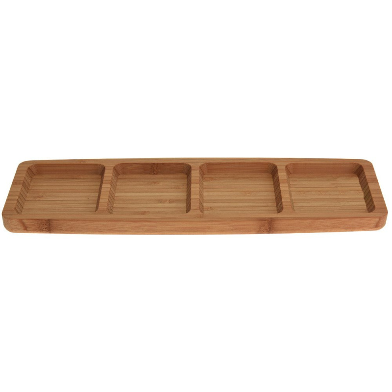 EH Excellent Houseware Kinekus Podnos servírovací bambus se 4 přihrádkami KIN64302390 170427000 hnědý
