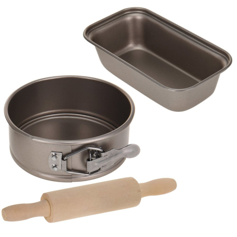La Cucina Kovova sada na pečení koláčů pro děti, 24x13x7 cm 170113140 stříbrná