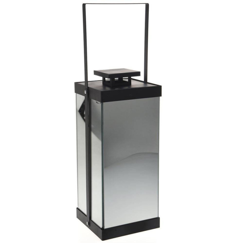 Home Styling Collection Kovová lucerna s LED osvětlením černá