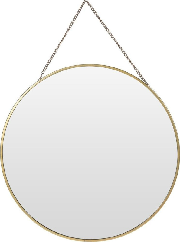 Home Styling Collection Kulaté zrcadlo nástěnné s přívěskem, O 29 cm C37008250 zlatý