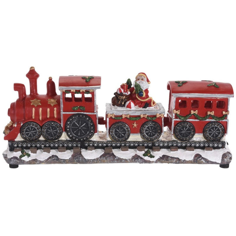 Home Styling Collection Vánoční LED vlak, téma Santa Claus, 39 cm vícebarevná