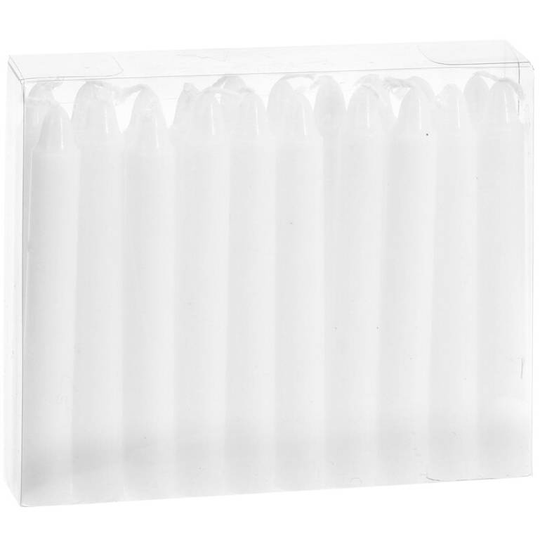Home Styling Collection Parafínové stolní svíčky, 10 cm bílé bílá