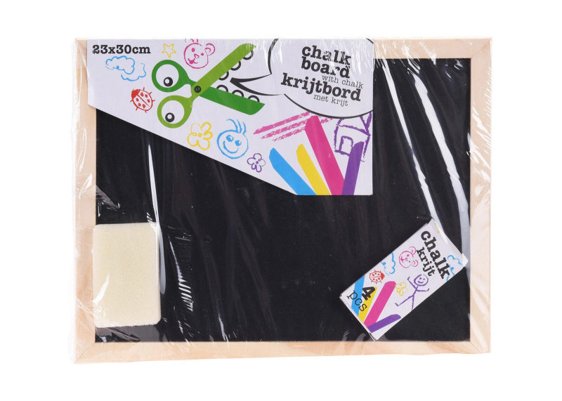 Tabule na kreslení 30x23cm ČER+křídy