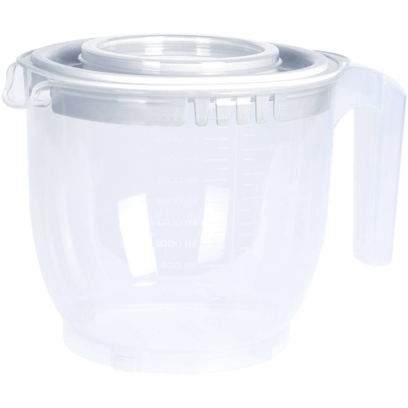 EH Excellent Houseware Míchací nádoba s víkem, odměrka, 2200 ml bílá