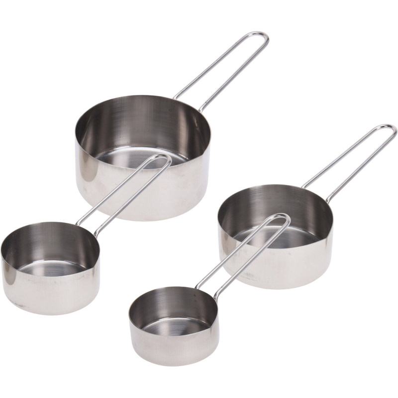 EH Excellent Houseware Odměrka na potraviny, sada, 4 ks stříbrná