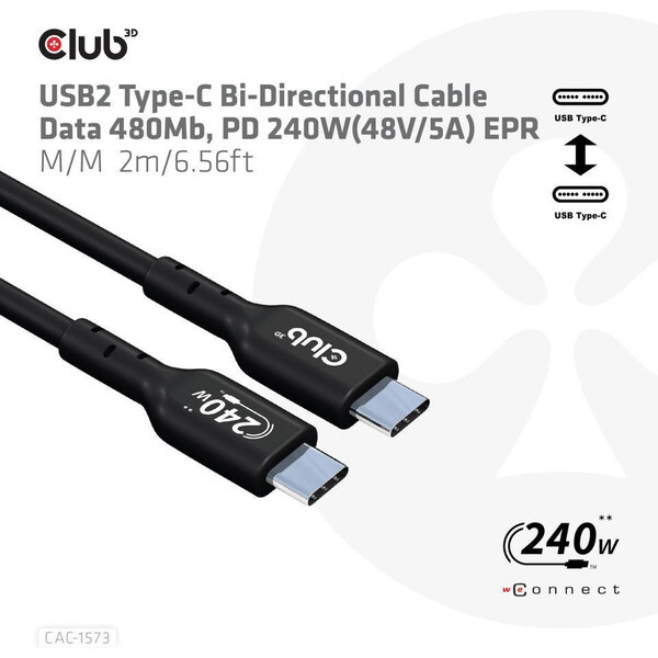Club3D CAC-1573 Černá