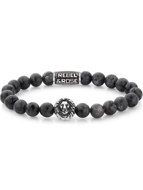 Rebel & Rose RR-8L025-S-M Mens náramek - Grey Seduction