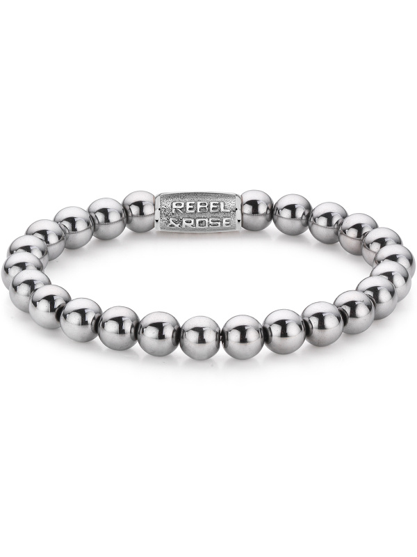 Rebel & Rose RR-8DV01-S-M Mens náramek - Silver Shine
