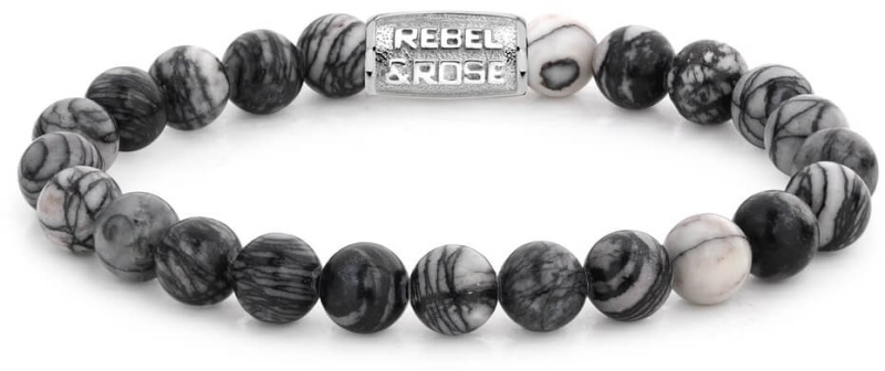 Rebel & Rose RR-80032-S-L Mens náramek - Black Wolf