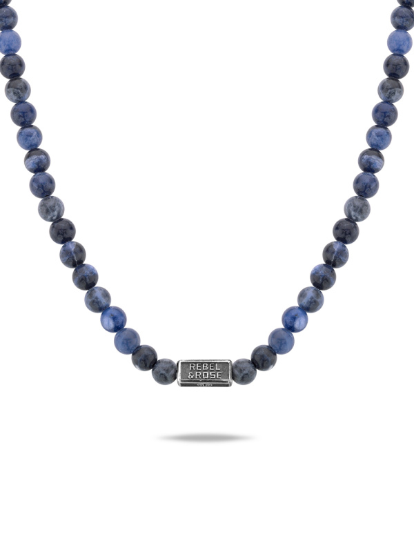 Rebel & Rose RR-NL014-S-70 Mens Necklace - Midnight Blue