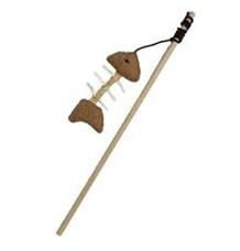 Rybářský prut hlavolam přírodní s rybou 40 cm 1 ks