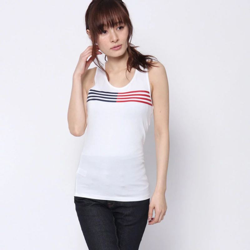 Dámský top Tank top UW0UW00895 - Tommy Hilfiger bílá S