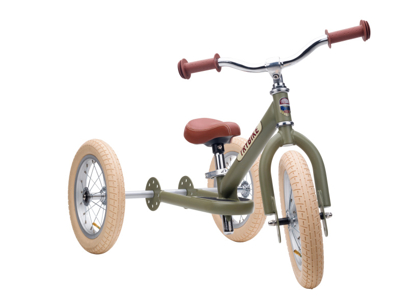 Trybike dětské odrážedlo 2v1 (tříkolka/odrážedlo) zelené matné