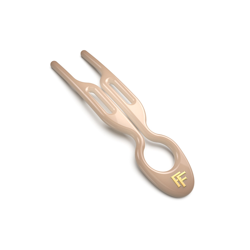 FIONA FRANCHIMON Sada tří vlasových spon - NO.1 Hairpin - Soft Beige