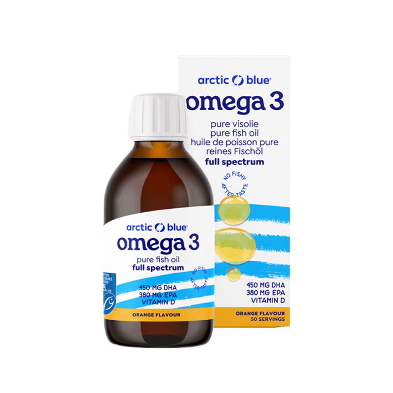 ARCTIC BLUE® Omega 3 (450mg DHA, 380mg EPA & Vitamin D 400IU) - 250 ml