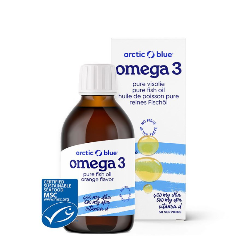 ARCTIC BLUE® Omega 3 (450mg DHA, 380mg EPA & Vitamin D 400IU) - 250 ml