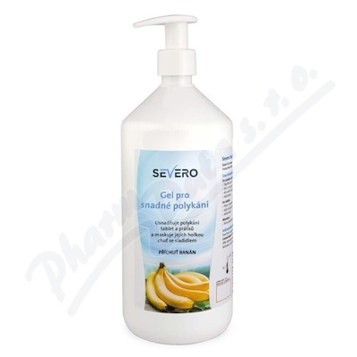SEVERO Gel pro snadné polykání banán 1 litr