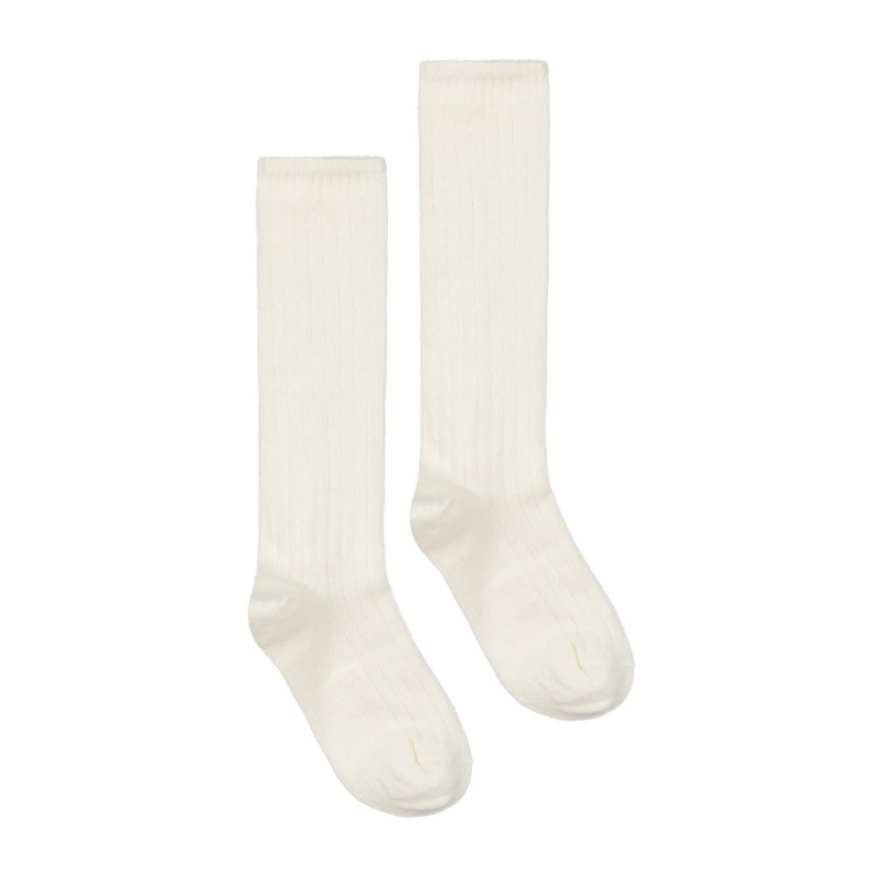 GRAY LABEL Dlouhé ponožky GOTS - Cream Velikost: 19-22