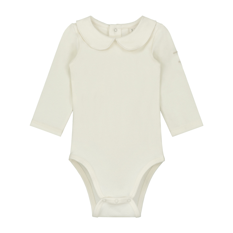 GRAY LABEL Body pro miminka s límcem GOTS / Cream Velikost: 6-9m