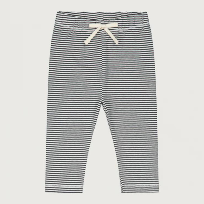 GRAY LABEL Legíny pro miminko GOTS - Nearly Black - Cream Velikost: 0-3m