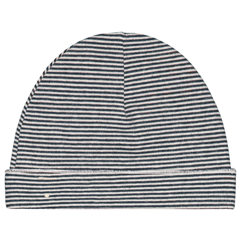 GRAY LABEL Čepička Baby GOTS - Nearly Black - Cream Velikost: NEWBORN