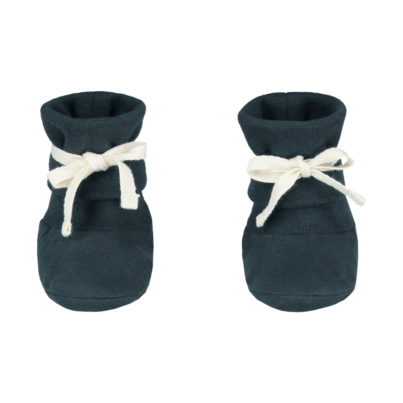 GRAY LABEL Ponožkové botičky GOTS - Blue Grey Velikost: 0-6m