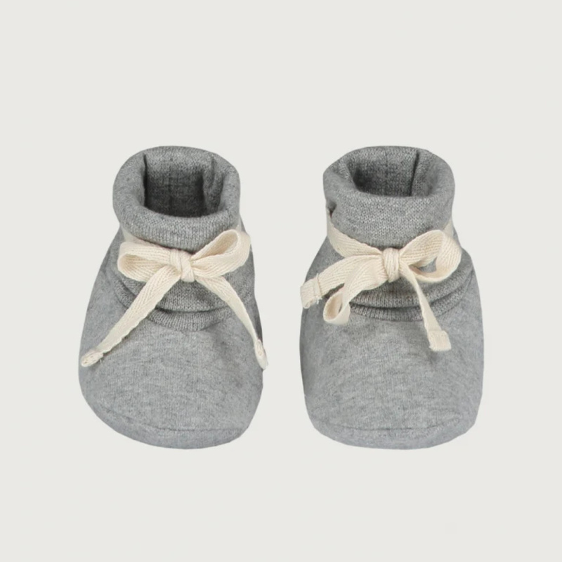 GRAY LABEL Ponožkové botičky GOTS - Grey Melange Velikost: 6-12m