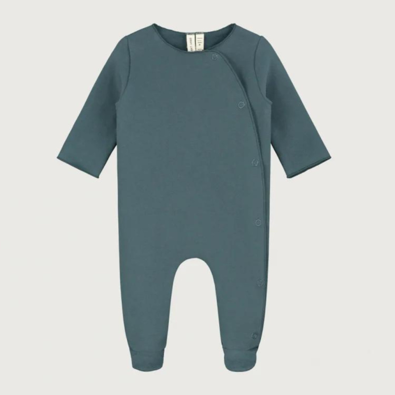 GRAY LABEL Overal pro novorozence GOTS - Blue Grey Velikost: NEWBORN