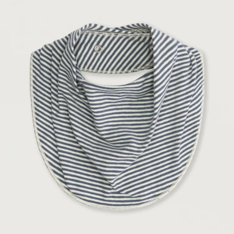 GRAY LABEL Dětský slintáček GOTS - Blue Grey - Cream