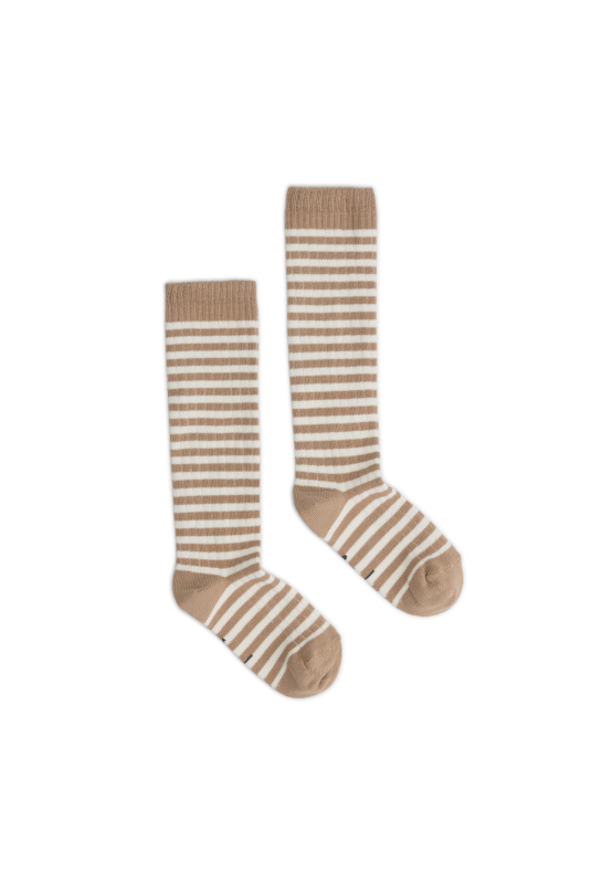 GRAY LABEL Dlouhé ponožky GOTS - Biscuit - Cream Velikost: 19-22