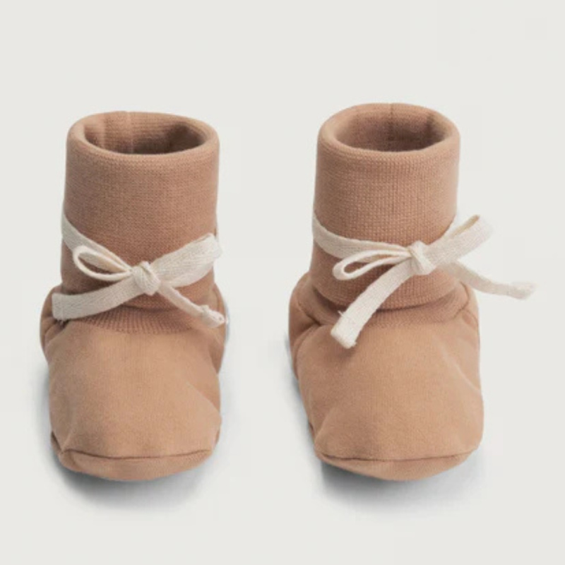 GRAY LABEL Ponožkové botičky GOTS Biscuit Velikost: 6-12m