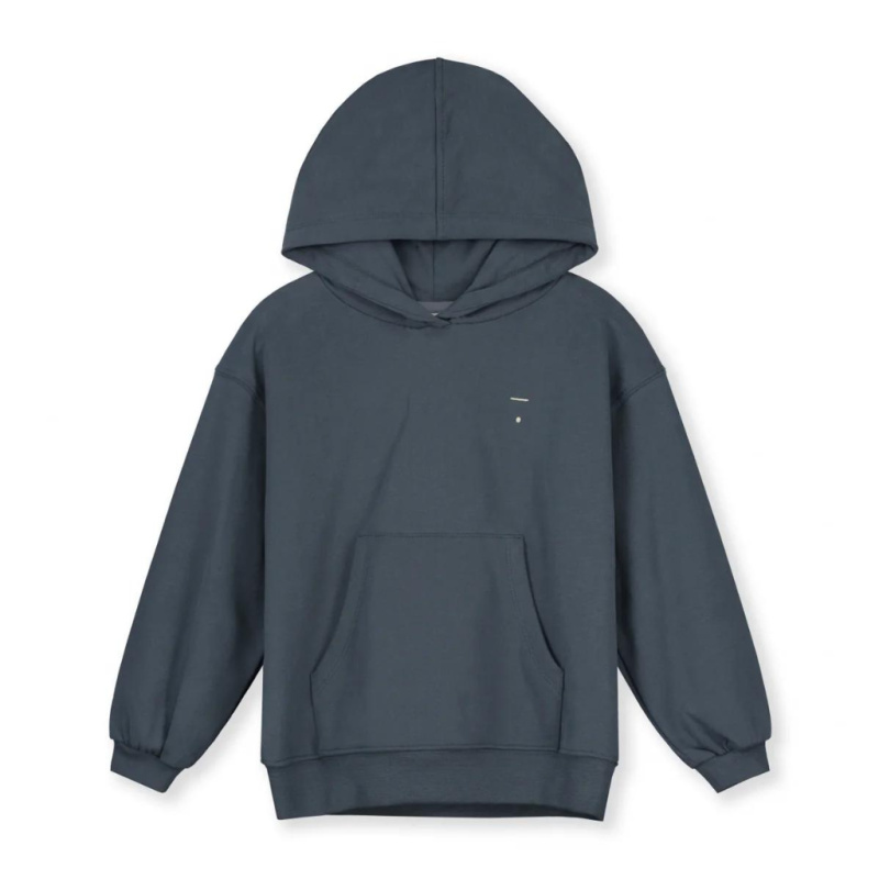 GRAY LABEL Mikina s kapucí GOTS - Blue Grey Velikost: 11-12y