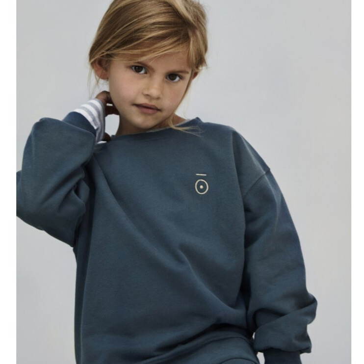 GRAY LABEL Mikina GOTS/ Blue Grey Velikost: 5-6y
