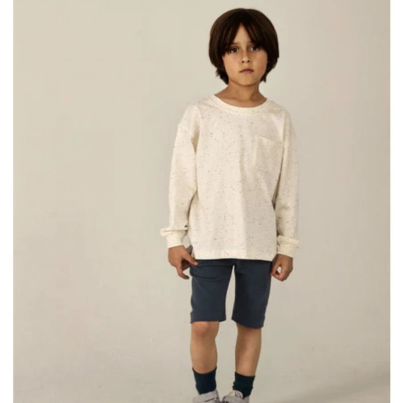 GRAY LABEL Biker šortky GOTS - Blue Grey Velikost: 5-6y
