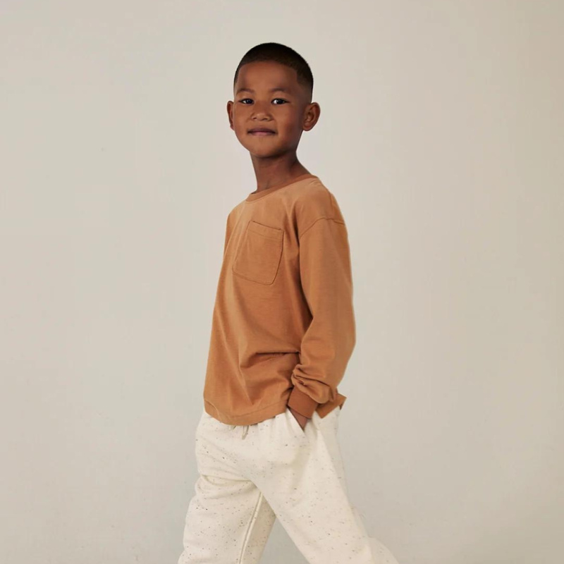 GRAY LABEL Oversized Triko L/S GOTS - Biscuit Velikost: 11-12y