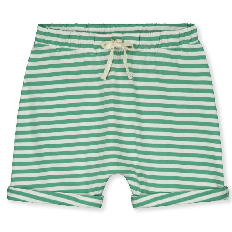 GRAY LABEL Kraťasy GOTS / Bright Green - Off White Velikost: 7-8Y