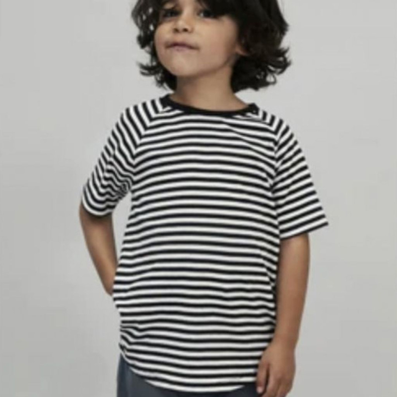 GRAY LABEL Oversize triko GOTS / Blue Grey - Off White Velikost: 9-10Y