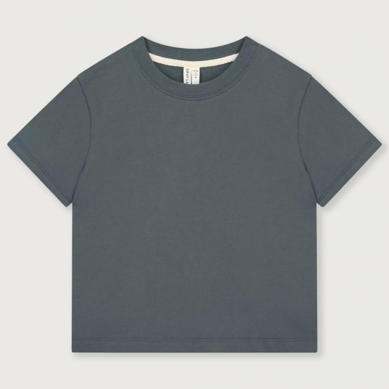 GRAY LABEL Oversized triko GOTS - Blue Grey Velikost: 2-3y
