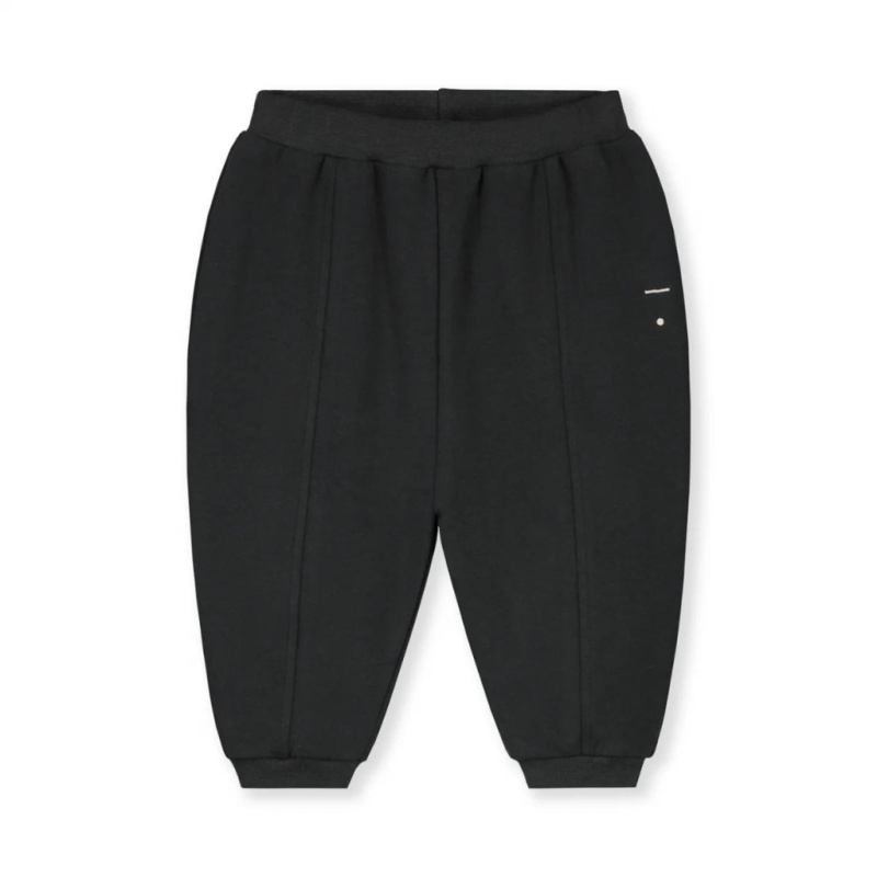 GRAY LABEL Kalhoty pro miminko Pintucks GOTS - Nearly Black Velikost: 6-9m