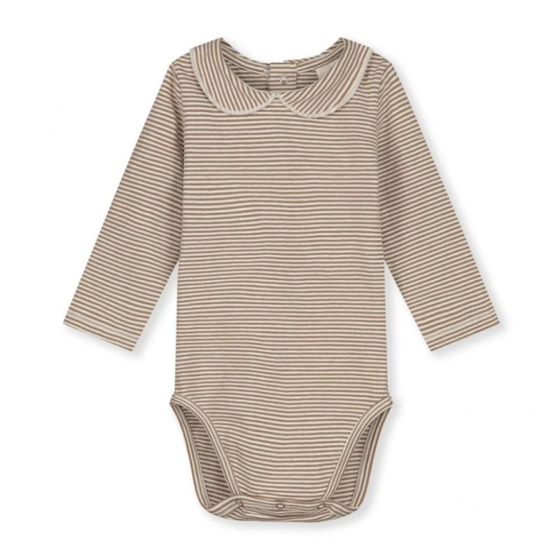 GRAY LABEL Baby overálek s límečkem GOTS - Biscuit - Cream Velikost: 12-18m