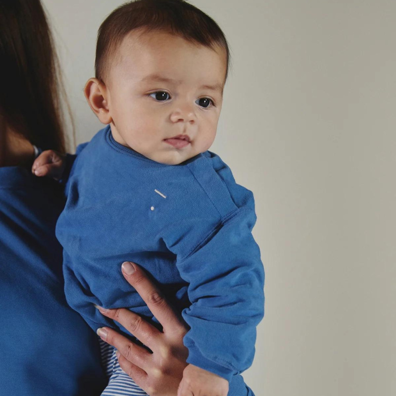 GRAY LABEL Mikina pro miminka GOTS - Blue Moon Velikost: 6-9m