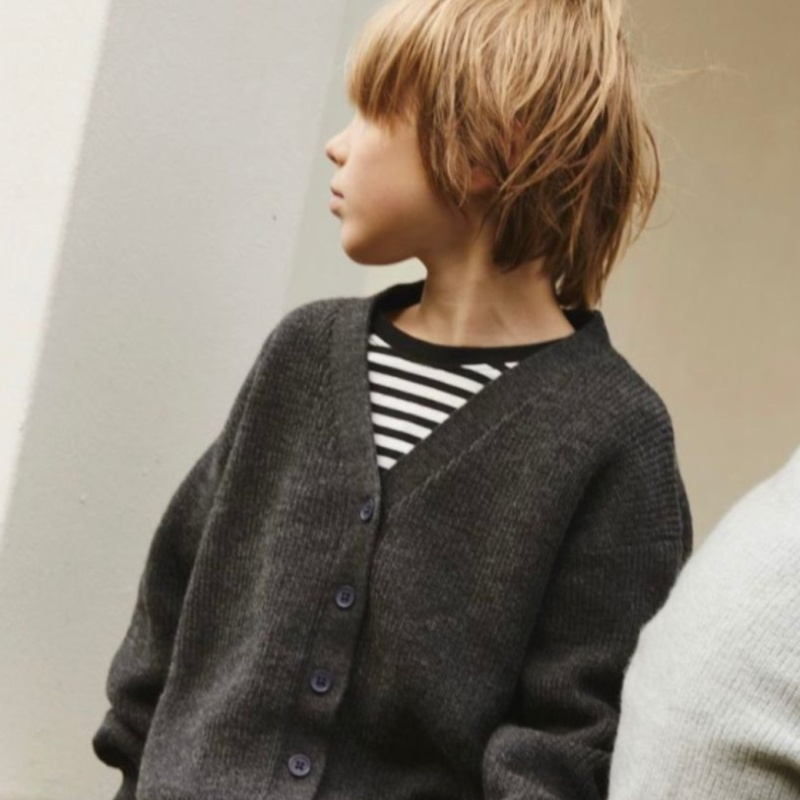 GRAY LABEL Kardigan RWS - Nearly Black Melange Velikost: 5-6y