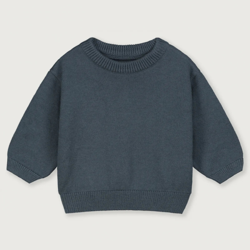 GRAY LABEL Svetr pro miminko RWS - Blue Grey Velikost: 6-9m