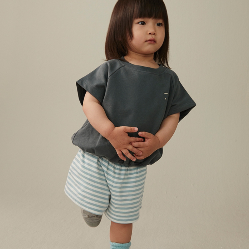 GRAY LABEL Elastické šortky GOTS - Sky - Off White Velikost: 2-3y