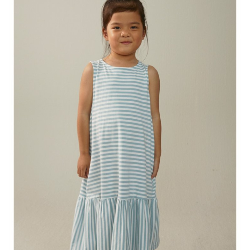 GRAY LABEL Šaty Frill GOTS - Sky Velikost: 11-12y