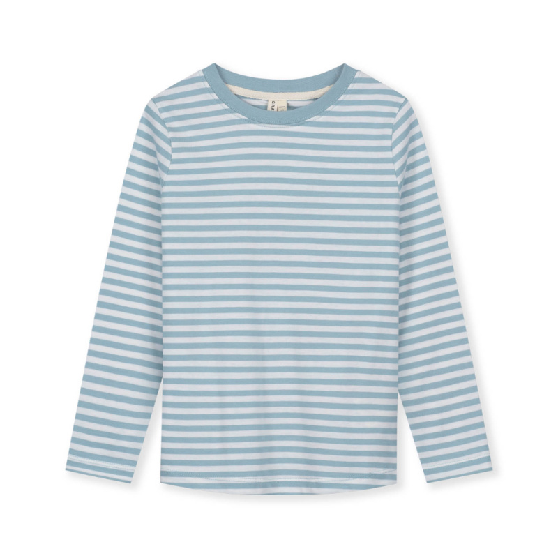 GRAY LABEL L/S Triko GOTS - Sky - Off White Velikost: 9-10Y