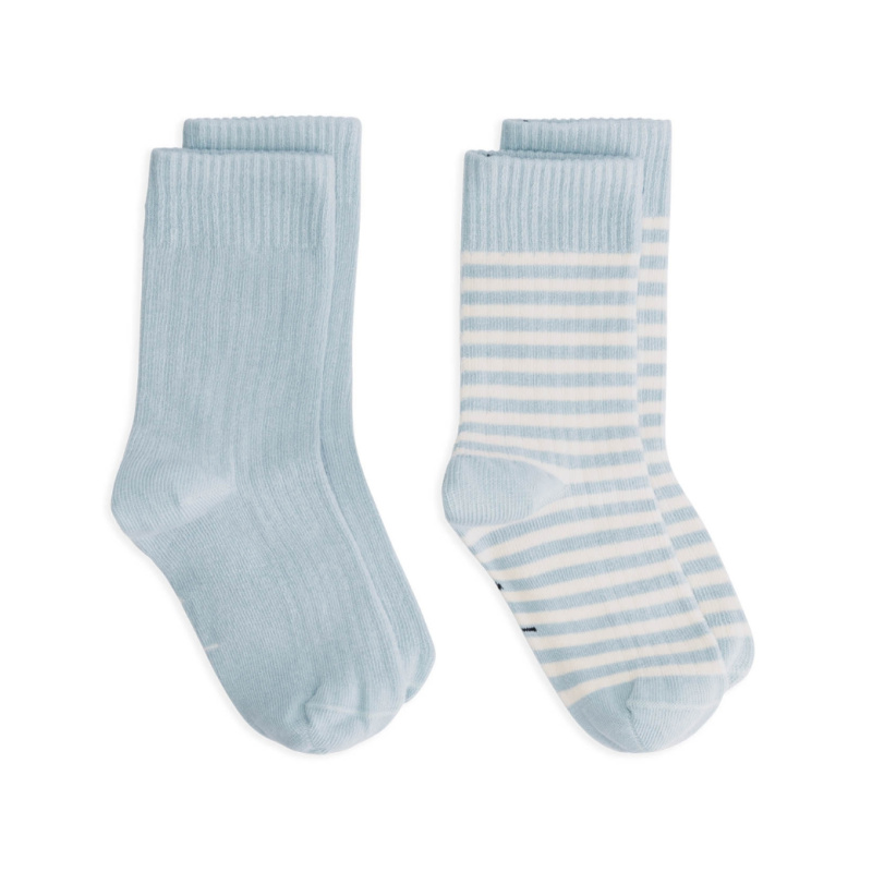 GRAY LABEL Set ponožek GOTS - Sky - Cream Velikost: 19-22