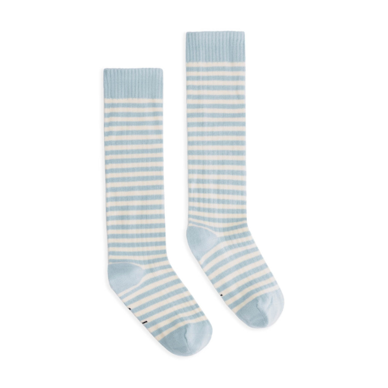 GRAY LABEL Dlouhé ponožky GOTS - Sky - Cream Velikost: 35-38