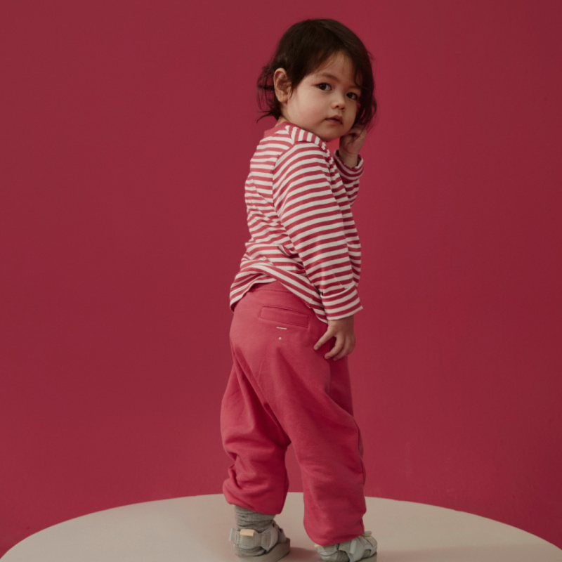 GRAY LABEL Tepláčky pro miminko GOTS - Cherry Velikost: 9-12m